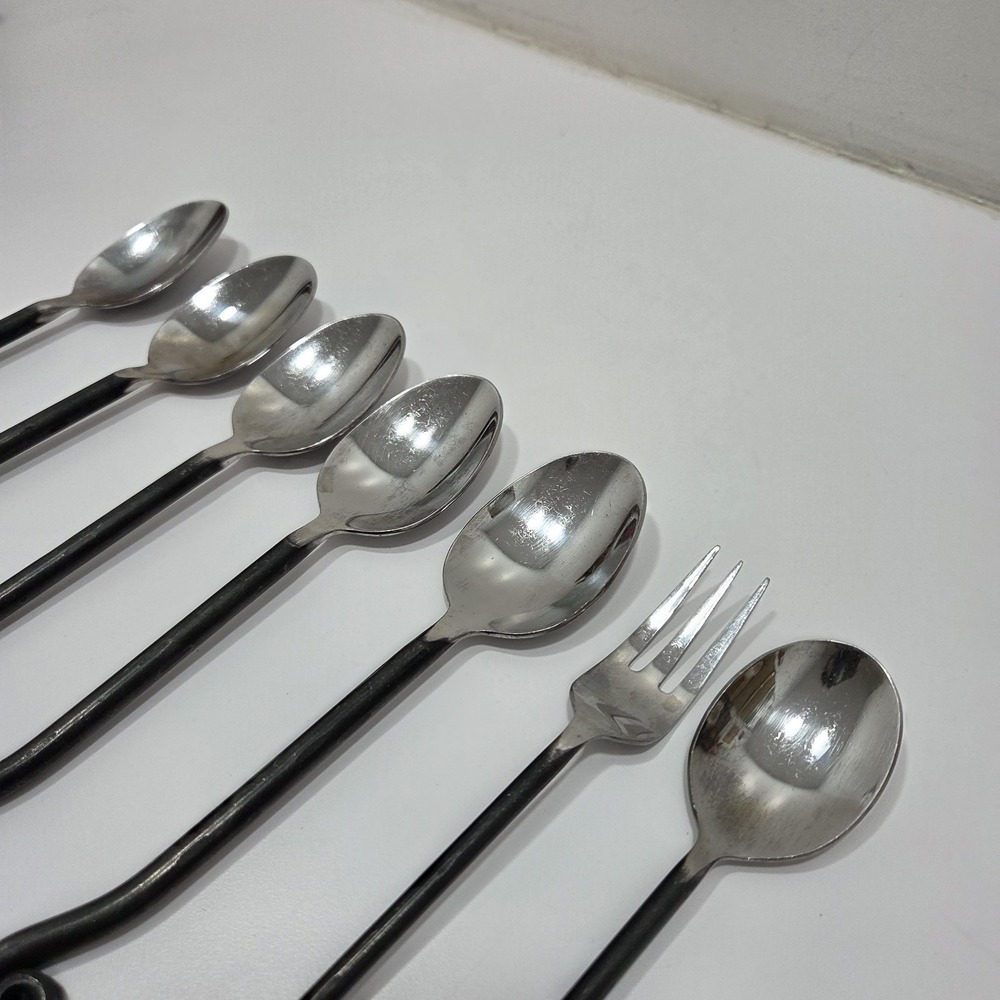 Gourmet Settings 18/10 Stainless Treble Clef Wrought Iron Spoons Fork (7pcs) - Picture 4 of 9